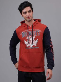 Free Authority - Official Harry Potter: Hogwarts Graphic Printed Maroon Regular Fit Hoodie