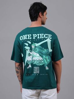 Free Authority - Official One Piece: Zoro Anime Green Oversized T-Shirt