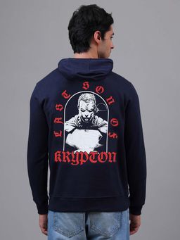 Free Authority - Official DC Comic Superman: Last Son of Krypton Graphic Navy Blue Hoodie