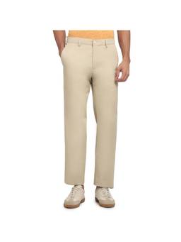 ColorPlus - Regular Fit Solid Medium Cream Trouser