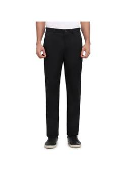 ColorPlus - Regular Fit Solid Black Men's Trouser