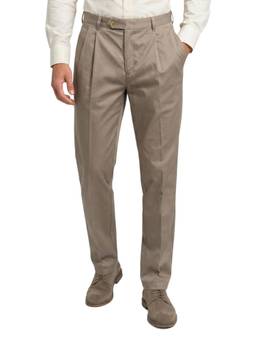 ColorPlus - Comfort Fit Men Solid Medium Khaki Trouser