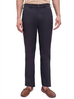 ColorPlus - Regular Fit Men Solid Dark Grey Trouser