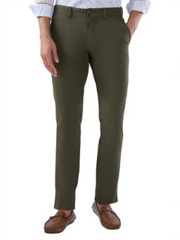Park Avenue - Super Slim Solid Dark Green Trouser