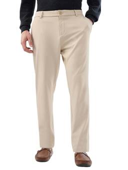 Park Avenue - Tapered Fit Structure Beige Trouser