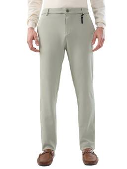 Park Avenue - Men Tapered Fit Structure Medium Green Trousers