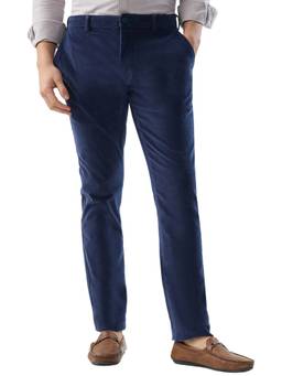 Park Avenue - Slim Fit Corduroy Dark Blue Trouser