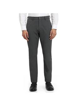 Park Avenue - Regular Fit Solid Dark Grey Mens Trouser
