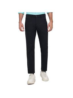 Park Avenue - Mens Slim Fit Solid Fancy Black Trouser