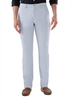 Park Avenue - Mens Slim Fit Solid Light Blue Trouser