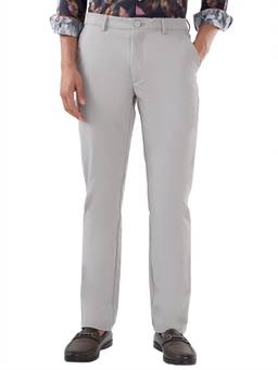 Park Avenue - Slim Fit Solid Medium Grey Men Trouser
