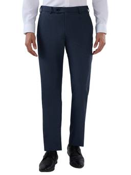 Park Avenue - Slim Fit Textured Dark Blue Trouser