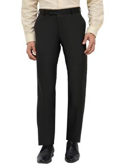 Park Avenue - Slim Fit Solid Black Trouser