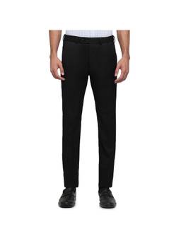 Park Avenue - Men Slim Fit Solid Black Trouser