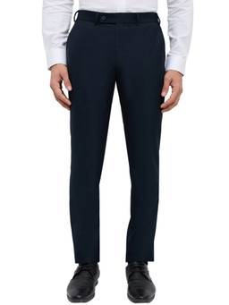 Park Avenue - Dark Blue Slim Fit Solid Trouser