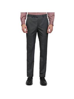 Park Avenue - Slim Fit Striped Dark Grey Trouser