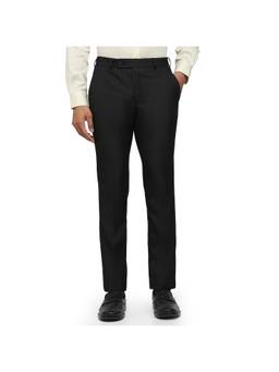 Park Avenue - Slim Fit Striped Black Trouser