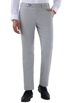 Park Avenue - Slim Fit Textured Medium Grey Trouser
