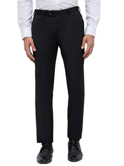 Park Avenue - Slim Solid Black Trouser