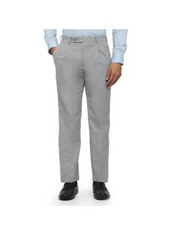 Park Avenue - Regular Fit Solid Medium Grey Trouser
