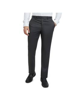 Park Avenue - Men Regular Solid Dark Grey Trousers