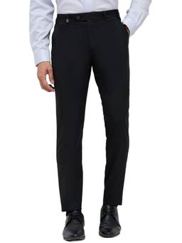Park Avenue - Super Slim Fit Solid Black Trouser