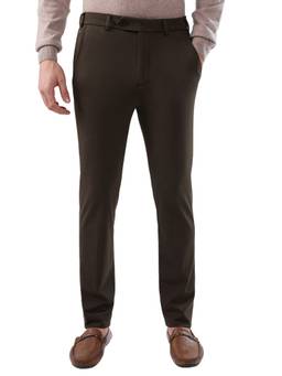 Park Avenue - Men Super Slim Solid Brown Trousers