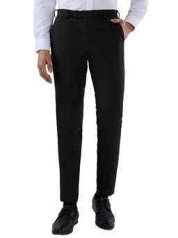 Park Avenue - Super Slim Fit Solid Dark Brown Trouser
