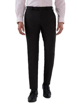 Park Avenue - Mens Super Slim Fit Solid Black Trouser