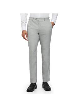 Park Avenue - Super Slim Textured Medium Grey Trouser