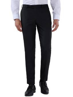 Park Avenue - Super Slim Fit Textured Black Trouser