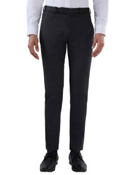 Park Avenue - Slim Fit Textured Fancy Black Trouser