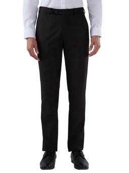 Park Avenue - Slim Fit Solid Black Trouser