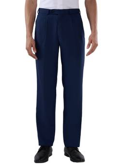 Park Avenue - Slim Fit Solid Dark Blue Trouser