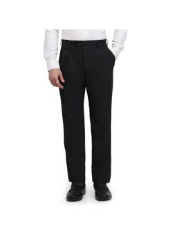 Raymond - Regular Fit Solid Black Pant