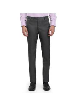 Raymond - Men Slim Structure Dark Grey Pant