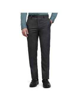 Raymond - Slim Fit Solid Dark Grey Pant