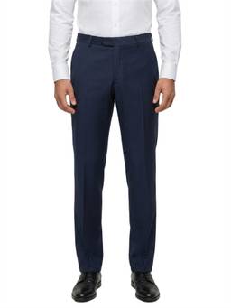 Raymond - Regular Fit Solid Fancy Blue Pant