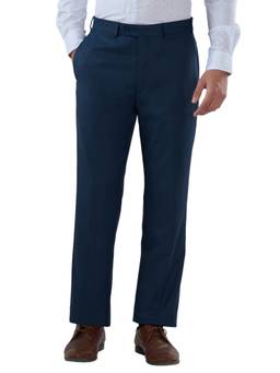 Raymond - Regular Fit Solid Dark Blue Pant