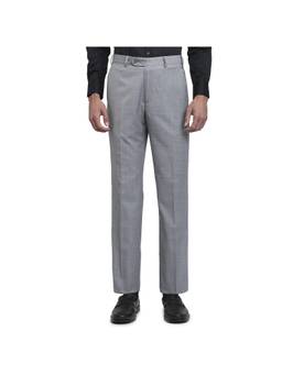 Raymond - Regular Fit Solid Dark Grey Pant