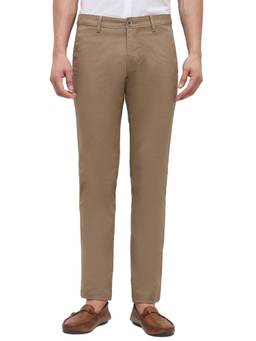 Parx - Super Slim Mens Solid Beige Trouser
