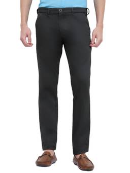 Parx - Tapered Fit Solid Grey Trouser