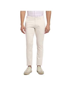 Parx - Light Orange Tapered Fit Solid Trouser