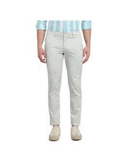 Parx - Tapered Fit Textured Mens Medium Grey Trouser