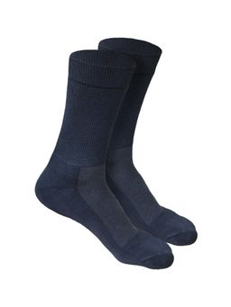 Heelium - Bamboo Crew Socks for Men - 2 Pairs - Navy Blue - Anti Odour - Breathable
