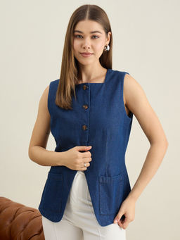 StyleStone - Women Denim Blue Top