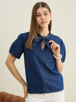 StyleStone - Women Denim Blue Top