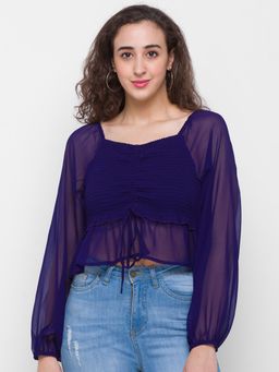 Globus - Blue Self Design Top