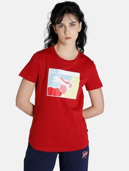 Puma - Graphic 1 Women Red T-shirt