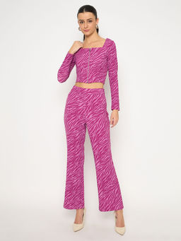 Madame - Zipped Pink Ensemble Co-Ord (Set of 2)